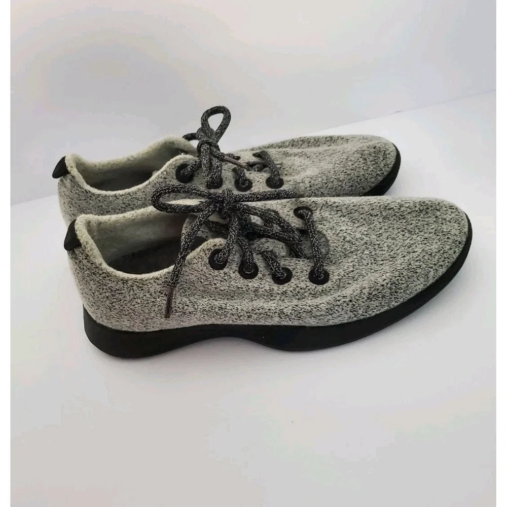 Allbirds Merino Wool Running Shoe Sneakers Light Heather Gray Black Soles Size 9 - Picture 2 of 6